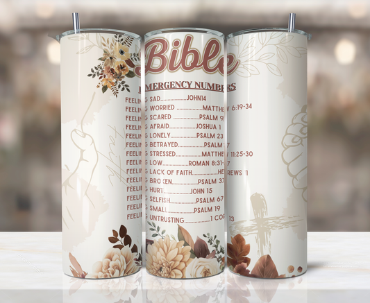 Bible Emergency Numbers - 20 oz